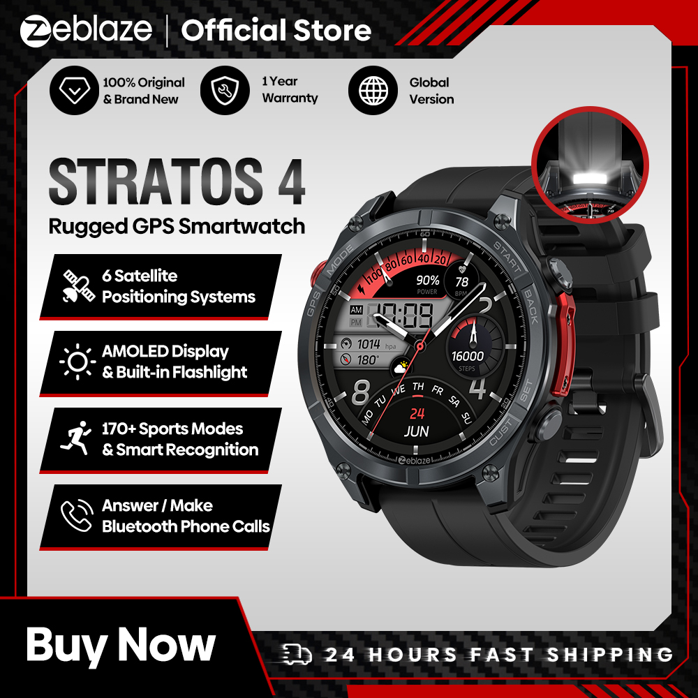 NUOVO Zeblaze Stratos 4 GPS Sm - Altimeter Compass Watch recensione e prezzo